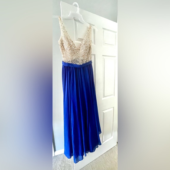 Bella Bloom Royal Blue and Sparkle gown - Picture 2 of 2